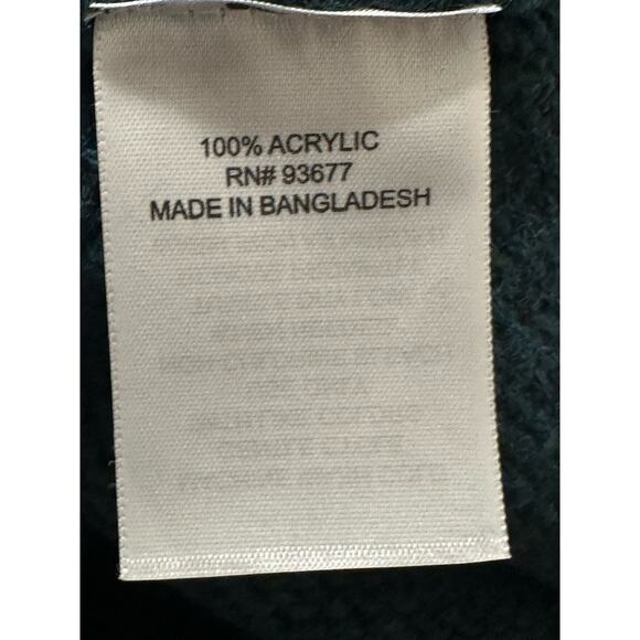 St. John’s Bay green long sleeves button cardigan sweater size Large - Picture 4 of 10